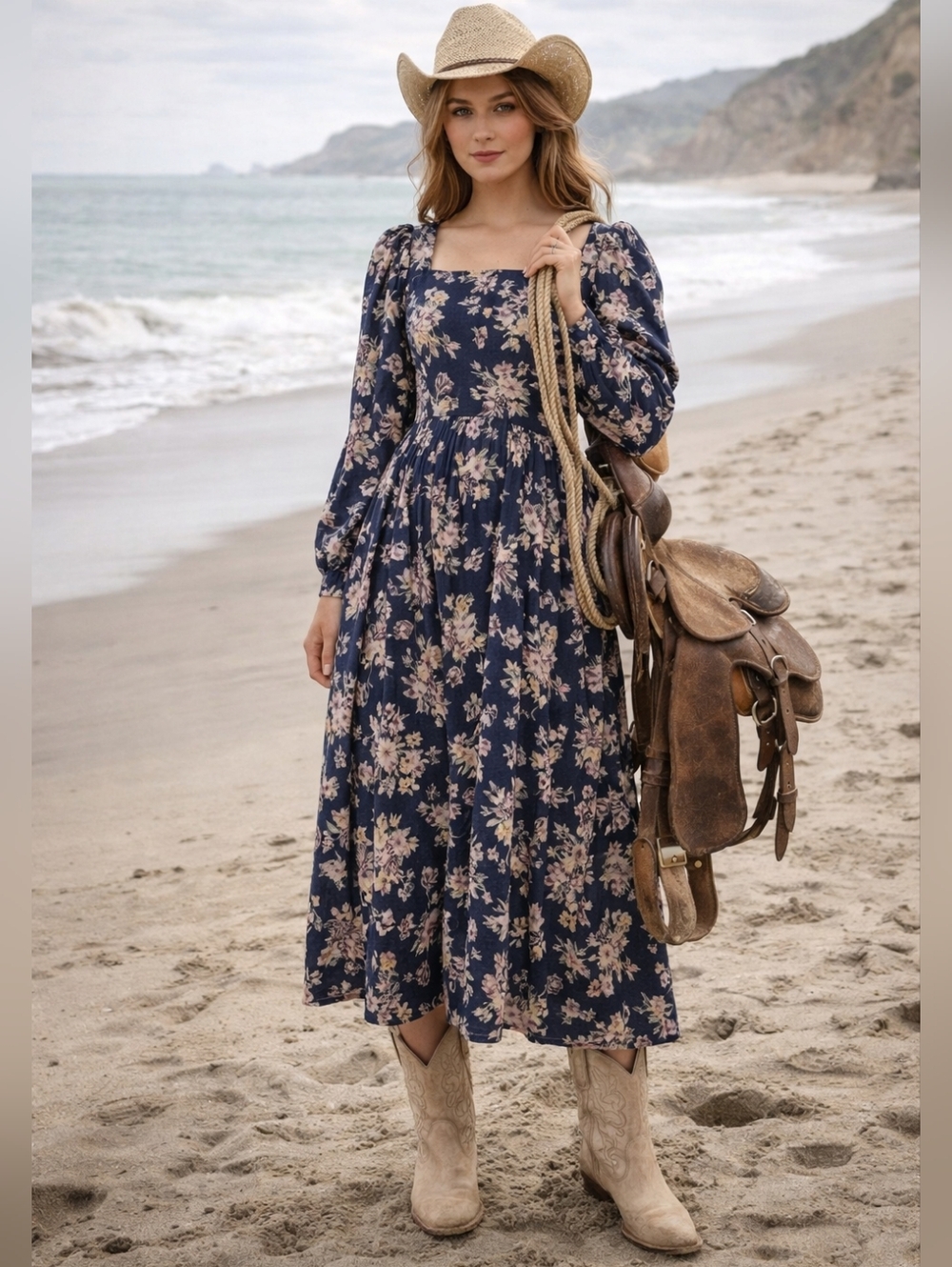 Laura Ashley Made In Great Britain Cottage Core Maxi Dress 10 - Picture 2 of 11